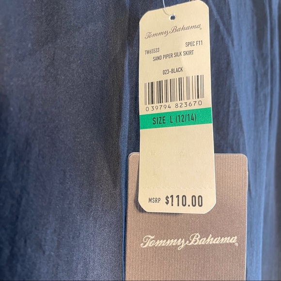 Tommy Bahama black Sand Piper Silk Skirt - Picture 7 of 11